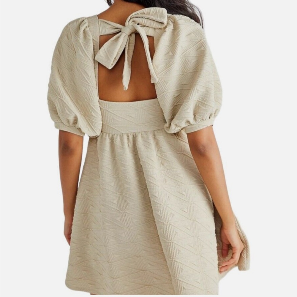 Free People Cream Mini Dress